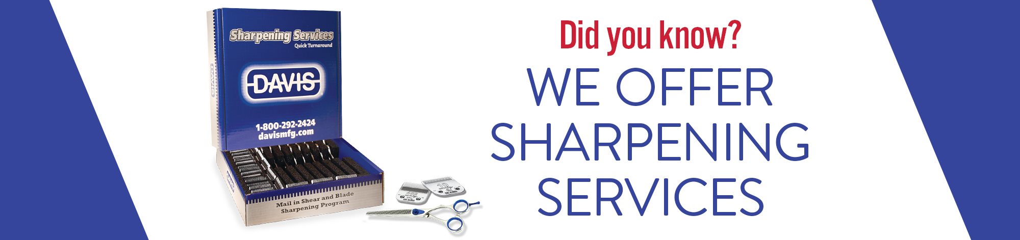 Did you know? We offer sharpening services